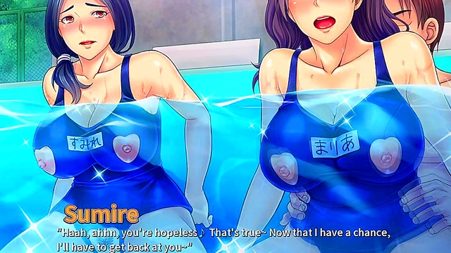 Naughty Neighbors Share Wife in Poolside Threesome for Juicy Finish