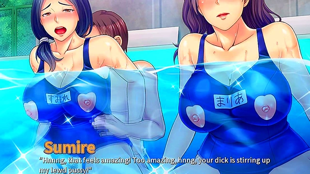 Naughty Neighbors Share Wife in Poolside Threesome for Juicy Finish