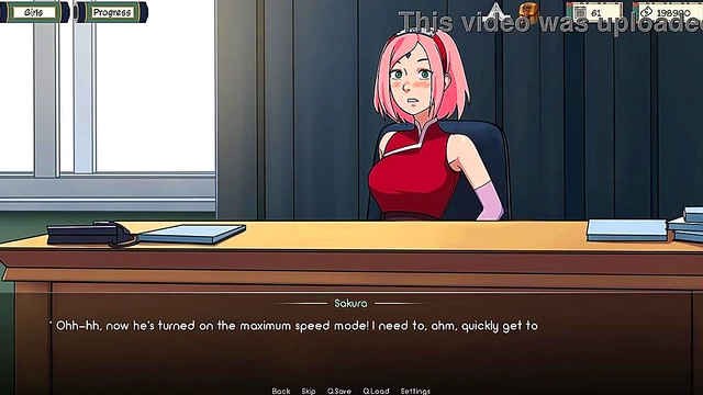 Horny Sakura Uses Vibrator for Intense Pleasure in Kunoichi Trainer Anime