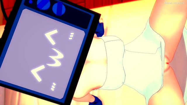 Sexy TV Woman Recharges With Quick Hentai Blowjob Before Bedtime