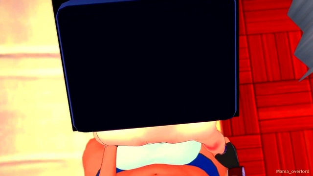 Sexy TV Woman Recharges With Quick Hentai Blowjob Before Bedtime