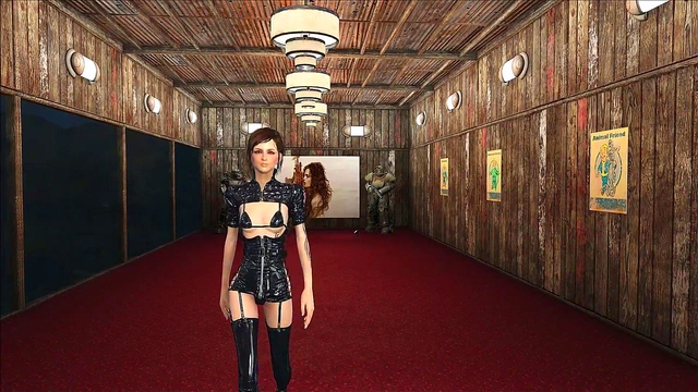 Cute Brunette Goes Sexy in Fallout 4 Fashion Special Wardrobe Anime Scene