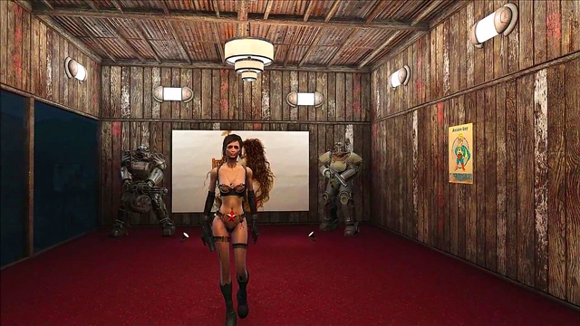 Cute Brunette Goes Sexy in Fallout 4 Fashion Special Wardrobe Anime Scene