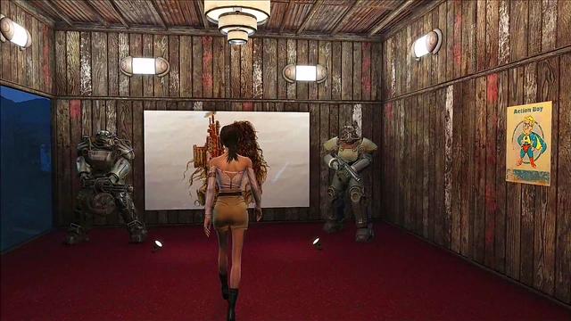 Cute Brunette Goes Sexy in Fallout 4 Fashion Special Wardrobe Anime Scene