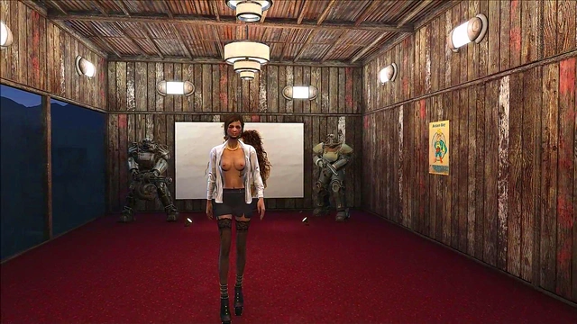 Cute Brunette Goes Sexy in Fallout 4 Fashion Special Wardrobe Anime Scene