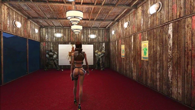 Cute Brunette Goes Sexy in Fallout 4 Fashion Special Wardrobe Anime Scene