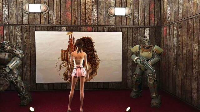 Cute Brunette Goes Sexy in Fallout 4 Fashion Special Wardrobe Anime Scene