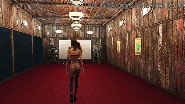 Cute Brunette Goes Sexy in Fallout 4 Fashion Special Wardrobe Anime Scene