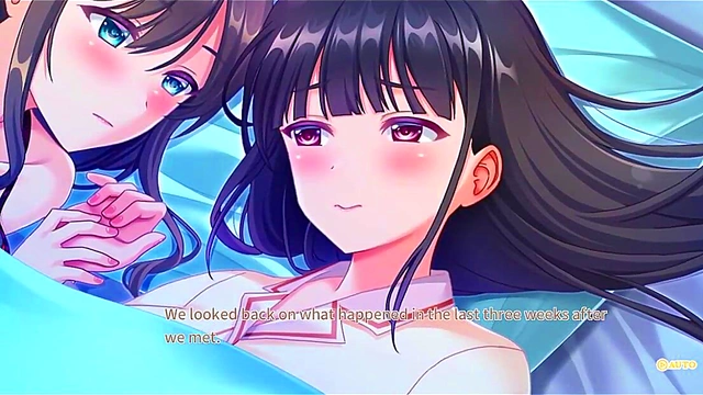 Sweet Lesbian Kiss Turns Intense Bathroom Fun In Anime Visual Novel