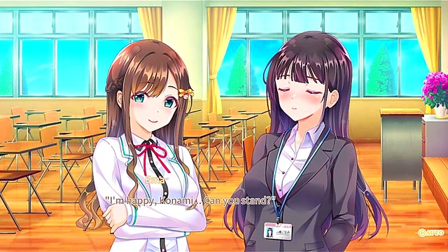 Sweet Lesbian Kiss Turns Intense Bathroom Fun In Anime Visual Novel