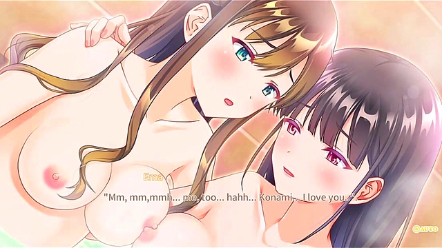 Sweet Lesbian Kiss Turns Intense Bathroom Fun In Anime Visual Novel