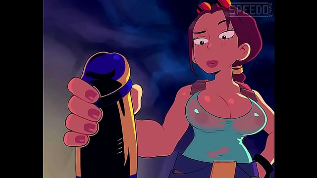 Lara's Anime Tomb Raider Gets Fucked Hard With Big Dick Blowjob Creampie