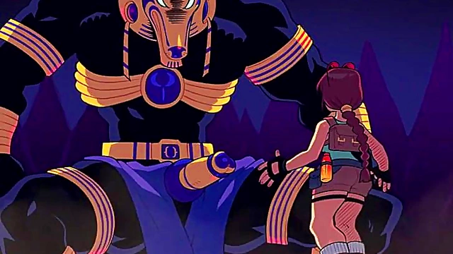 Lara's Anime Tomb Raider Gets Fucked Hard With Big Dick Blowjob Creampie