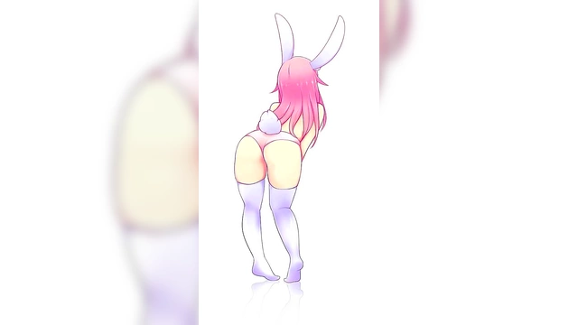 Adorable Bunny Nurse Gives Wholesome Hentai blowjob With Lustful Kisses