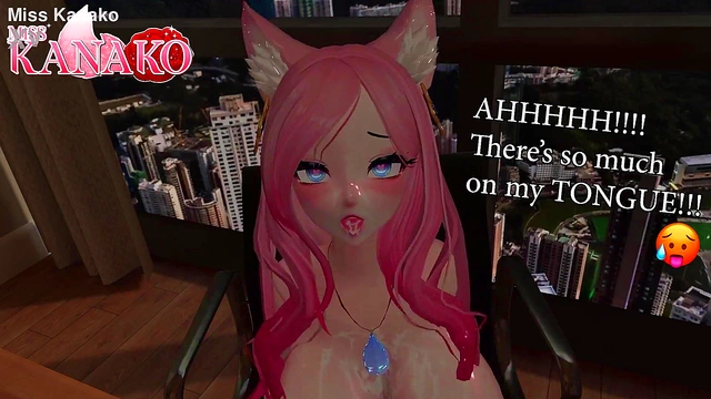 Giant Cat Girl Teases With Busty Tit-Fuck Action And Explosive Anal Creampie