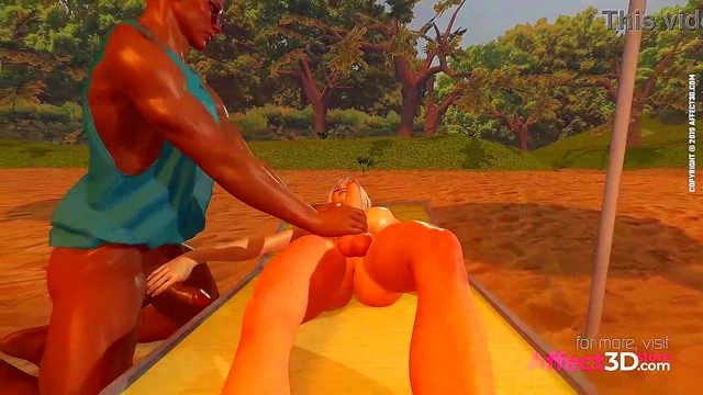 Futuristic Futa Fantasy – Big-Titted Anime Babe fucks Guy Hardcore Outdoors