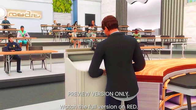 3D Hentai Art Professor Seducing Student in Sims-Like Love Story Scene