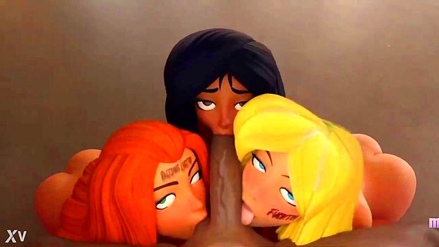 3D Hentai Babe Sucks Dick With Passionate Blowjob Action