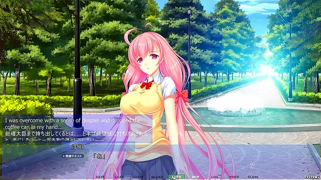 Stepbrother Seduction – Big-Titted Eroge Girl Gives Handjob in School Bathroom Voyeur Scene