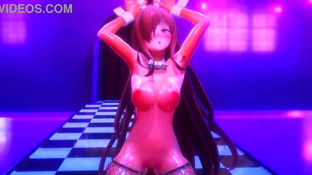 Konosuba Girls Aqua, Darkness, Wiz, Megumin Seduce in Steamy Pole Dance Scene