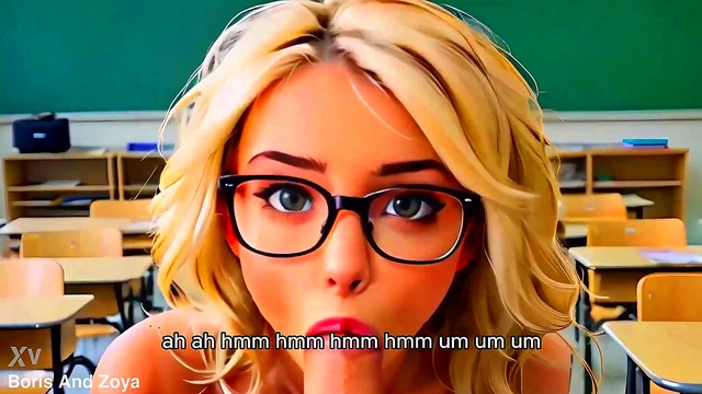 Blonde College Teen Zara Seduces Dominant Teacher for A Hot Blowjob Session