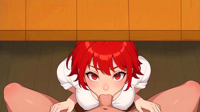 Muscular Redhead Tomboy Dominates in Hot Forge for Steamy Creampie Action