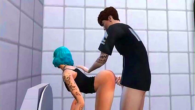Neighbor Gets Fucked In Bathroom By Anime Sim From The Sims 4