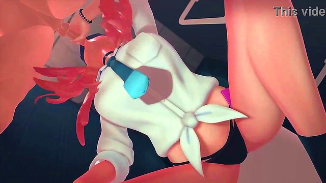 Kitagawa Gets Horny In The Toilet With MMD Hentai Action