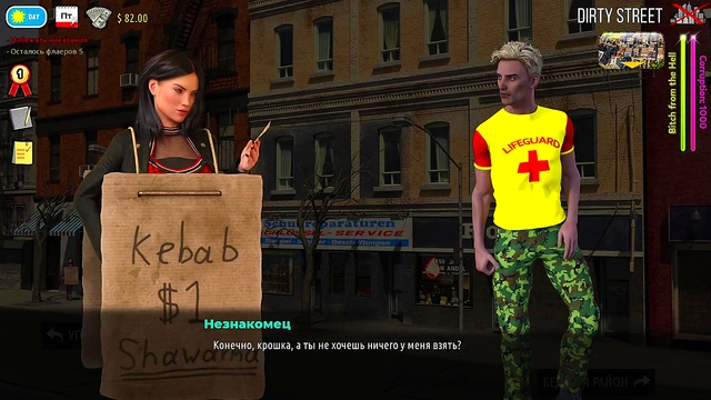 Hentai Fashionista Shows Off Tits in Alley for Sexy Gameplay Action