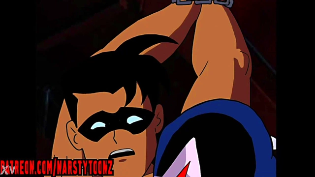 Hentai Hero Robin Gets Fingered By Villain Bane In Animated Yaoi Scene