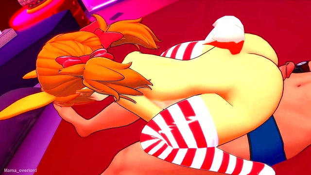 Hot Anime Chick Seduces in Swimsuit for Uncensored Bed Action