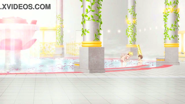 Saber's Perfect Ass & Natural Tits Shine in Hot Fate Extra Bath Scene