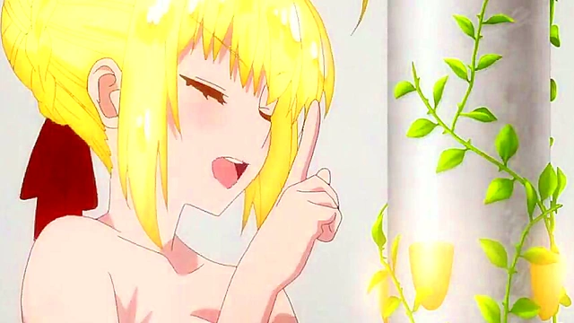 Saber's Perfect Ass & Natural Tits Shine in Hot Fate Extra Bath Scene