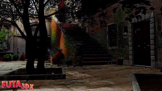 Big-Titted Futanari Babe Spies On Blonde Then fucks Her Hard With Monster Dick