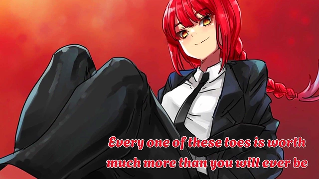 Makima's JOI Femdom Training – Slave Humiliation & Foot Worship