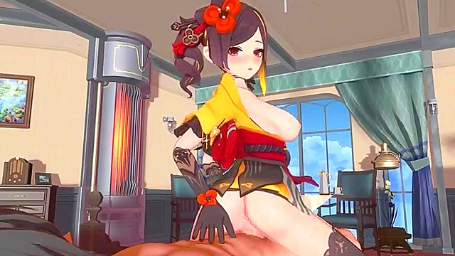 Hentai Anime Chiori from Genshin Impact Gets naughty in Seductive Scenes