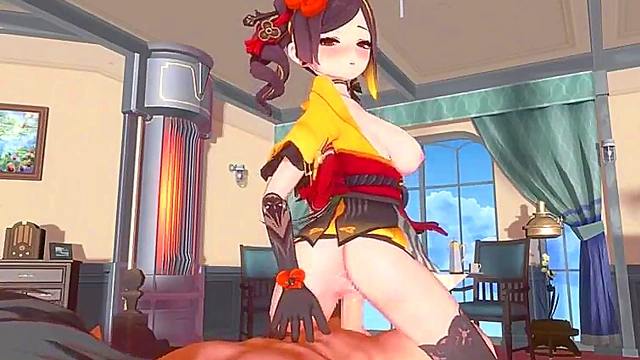 Hentai Anime Chiori from Genshin Impact Gets naughty in Seductive Scenes