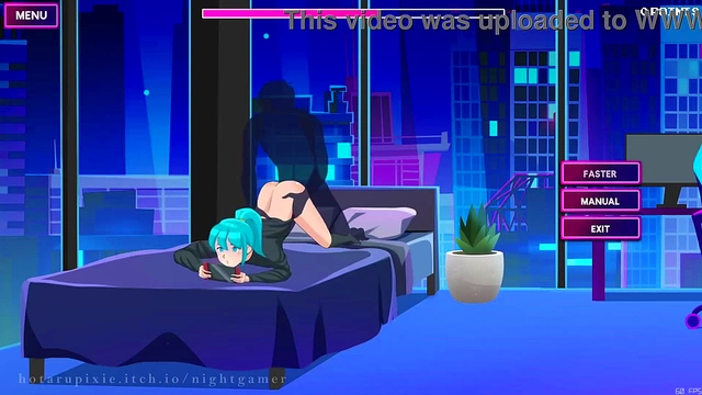 Cute Anime Nightgamer Seduces in Bed for Erotic Fun