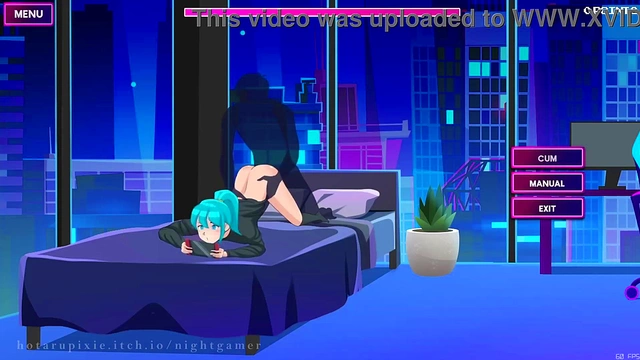 Cute Anime Nightgamer Seduces in Bed for Erotic Fun