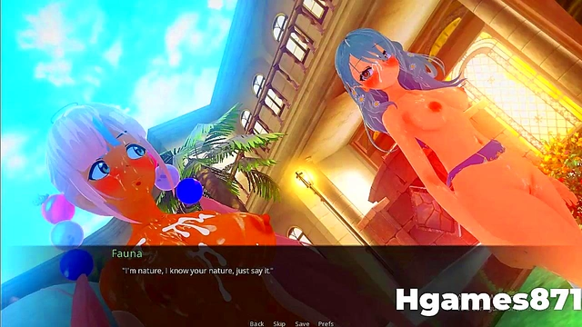 Busty HoloGirl Seduces You In New Anime Porn Game Adventure