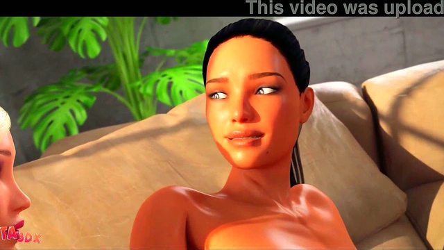 Big-Dicked Futanari Blonde Pounds BustyBrunette In Wild 69 Action