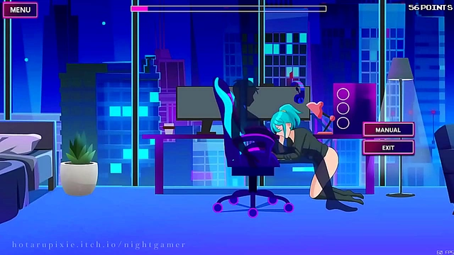 Cute Anime GamerGirl Seduces You On Her Gaming Chair