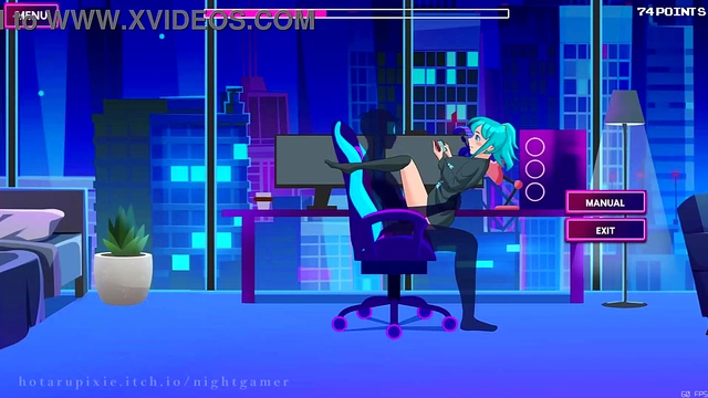 Cute Anime GamerGirl Seduces You On Her Gaming Chair
