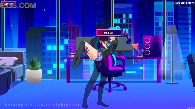 Cute Anime GamerGirl Seduces You On Her Gaming Chair