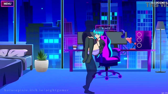 Cute Anime GamerGirl Seduces You On Her Gaming Chair