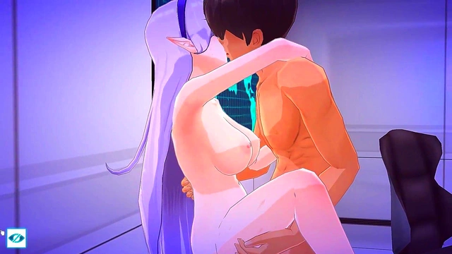 Shangri-La Anime Girl Sucks Dick Standing Up for Heartfelt Moans & Pleasure