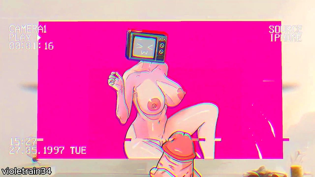 VR Fantasy – Big-Bosomed Anime Babe Masturbates With Apple Vision Pro Glasses