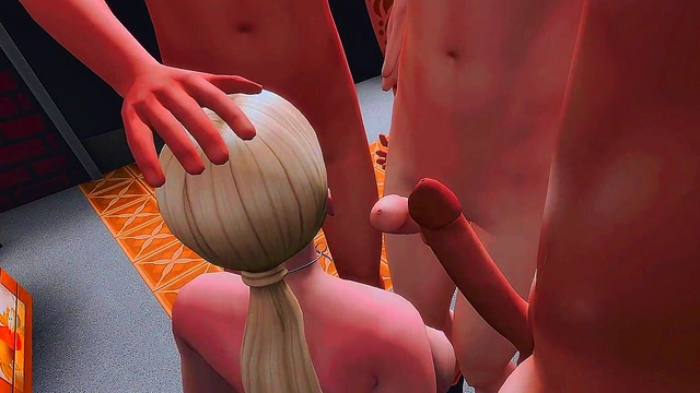Perverted Student Gets Hard Gang Bang & Bukkake In Club Toilet Sims Me Hentai