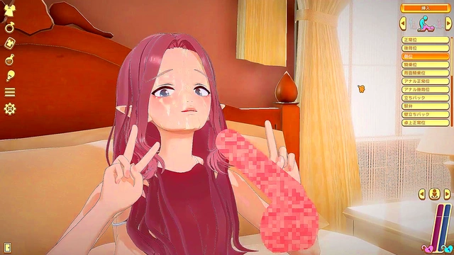 Perverted Anime Pervert Toys With Cute Teen's Big Tits For Pleasure