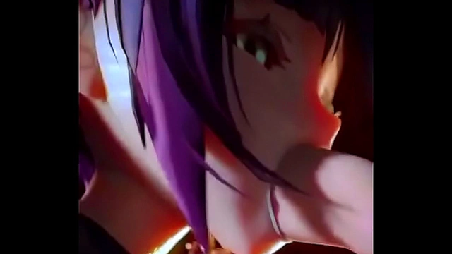 Genshin Impact Anime Babe With Big Ass Rides Dick For Creamy Finish